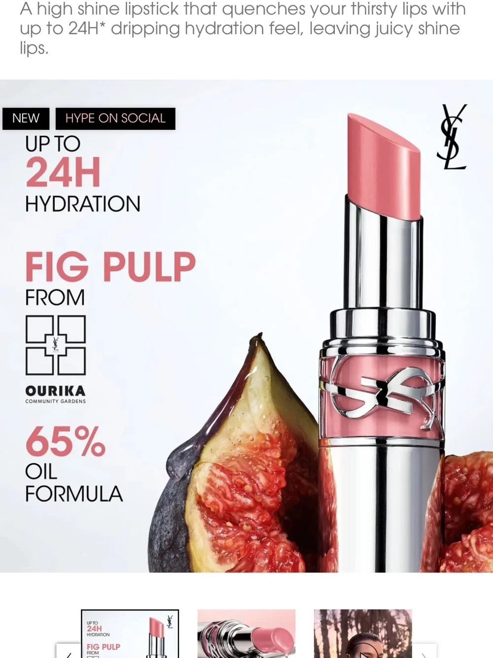 Yves Saint Laurent Sheer Shine Lipstick — Wet Guava